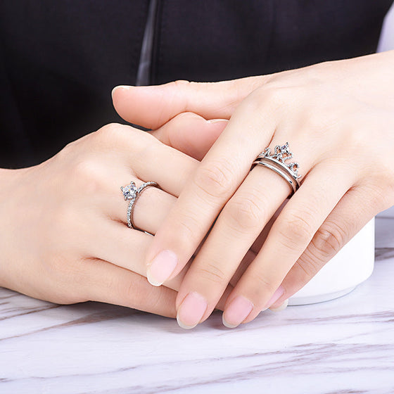 Abnehmbarer zweiteiliger Kronenring