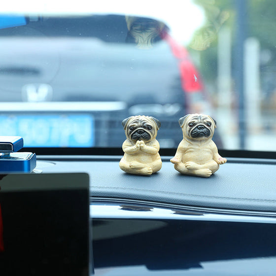 Bulldogge-Yoga-Statue