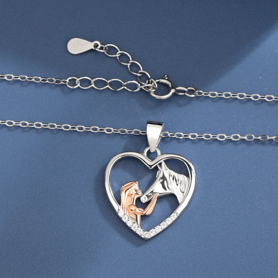 Mädchen und Pferd Halskette Kette