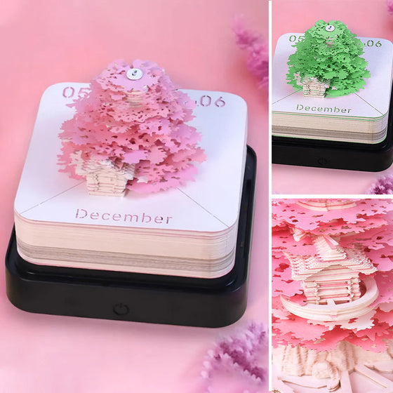 Baumhaus-Papierskulpturen-Kalender