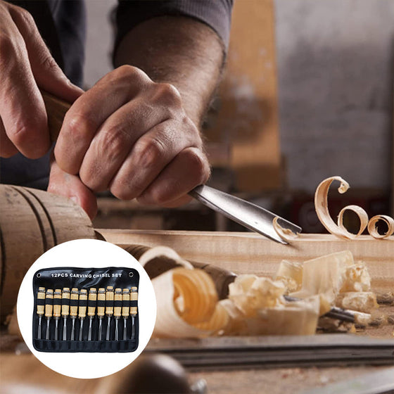 Flachschaufel-Holzmeißel-Sets