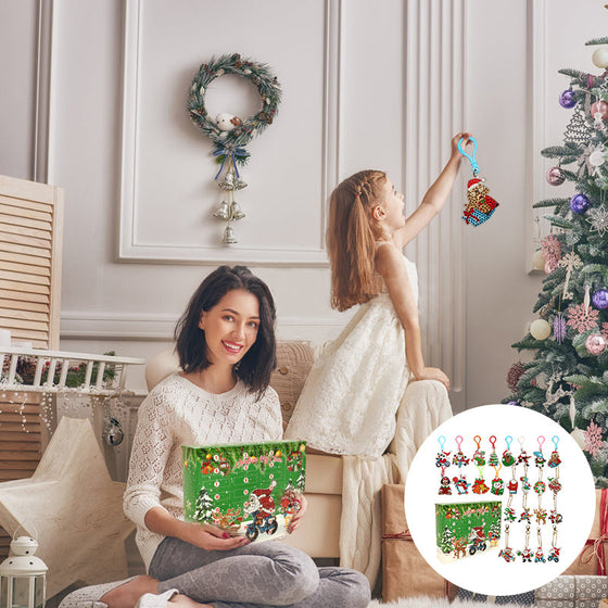Weihnachten Serie Blind Box DIY Diamant Malerei Schlüsselanhänger Anhänger