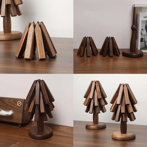 Schwarzer Walnussholz Untersetzer