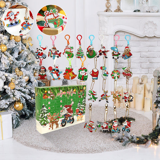 Weihnachten Serie Blind Box DIY Diamant Malerei Schlüsselanhänger Anhänger
