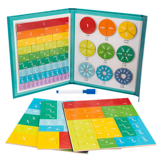 Montessori Magnetisches Buch-Bruchteil-Puzzle für Kinder