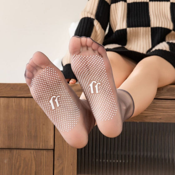 Unsichtbare Kurzstrümpfe mit rutschfesten Gumminoppen