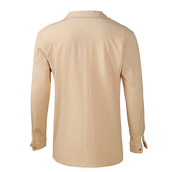 Lockeres, lässiges Langarmhemd für Herren