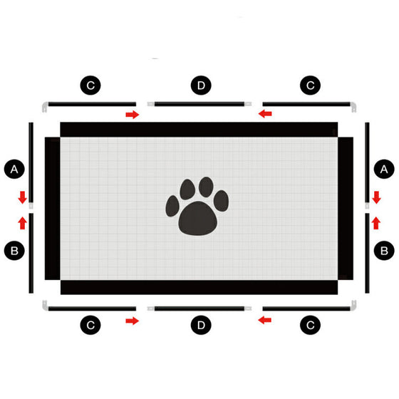 Tragbarer Türschutz für Kinder und Haustiere