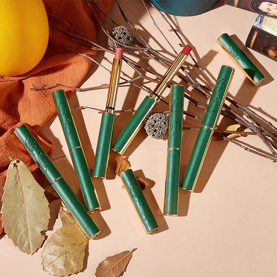 Vintage Small Thin Heel Green Tube Lipstick