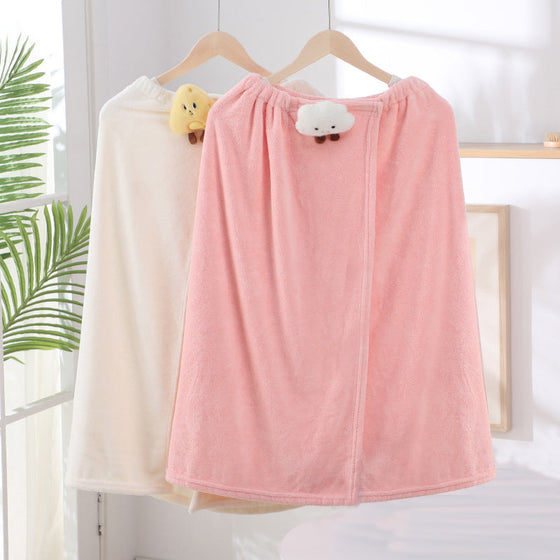 Baderock, Trockenes Haar, Kappe, Zweiteiliges Cartoon-Puppen-Badetuch
