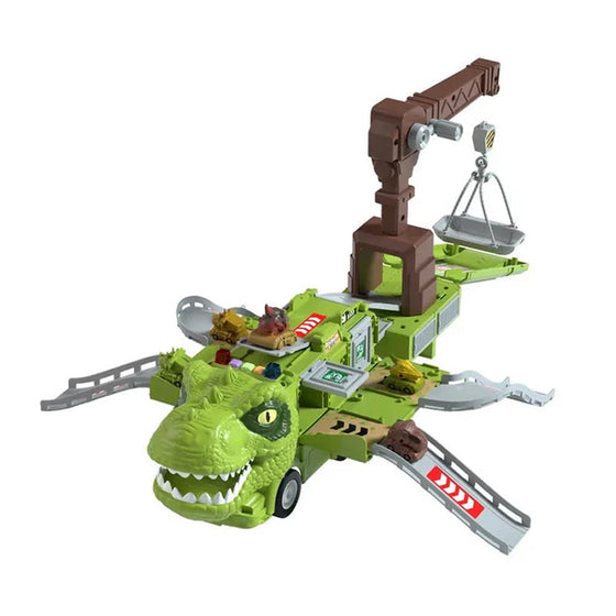 Neues Spielzeugset Dinosaurier-Transforming-Engineering-LKW-Strecke