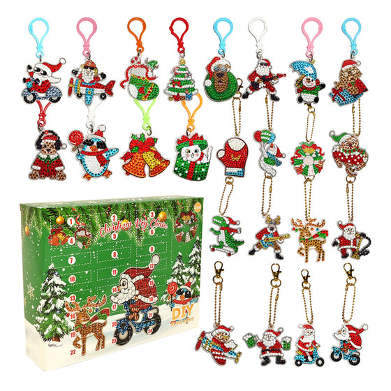 Weihnachten Serie Blind Box DIY Diamant Malerei Schlüsselanhänger Anhänger