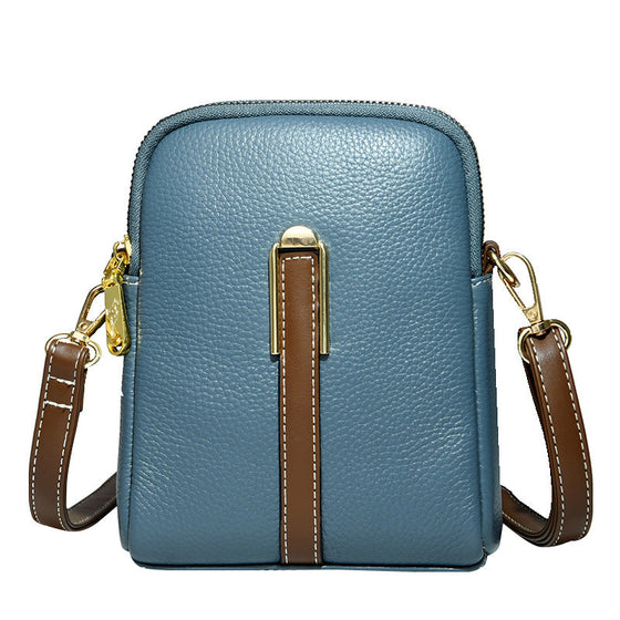 Neue Handytasche aus Leder mit Litschimuster