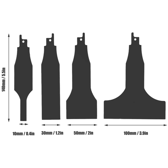 Schaber für Säbelsägen (4 Stück)