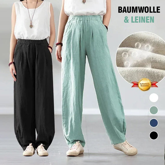 Lässige Hose aus Baumwollhanf