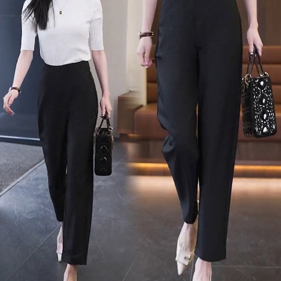 Knöchelhohe Damenhose mit hoher Taille