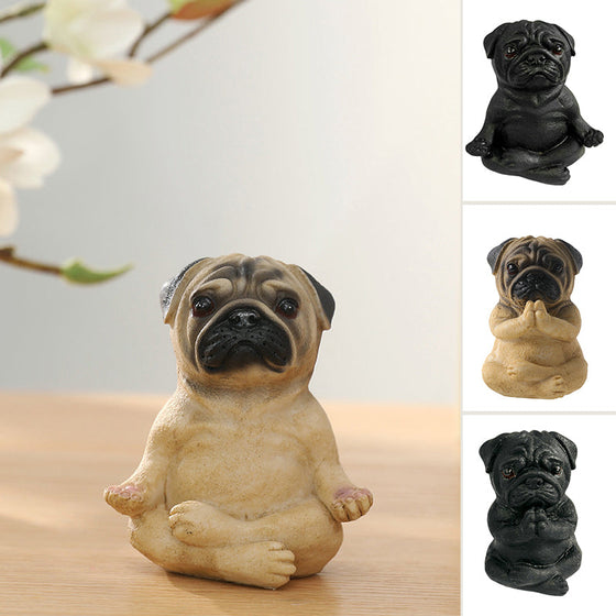 Bulldogge-Yoga-Statue