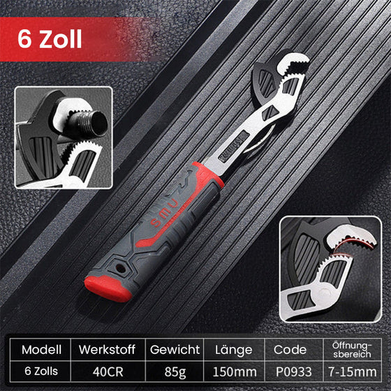 Multifunktionale Rohrzange in Industriequalität mit Selbstverriegelung