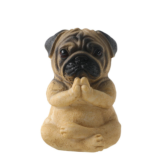 Bulldogge-Yoga-Statue